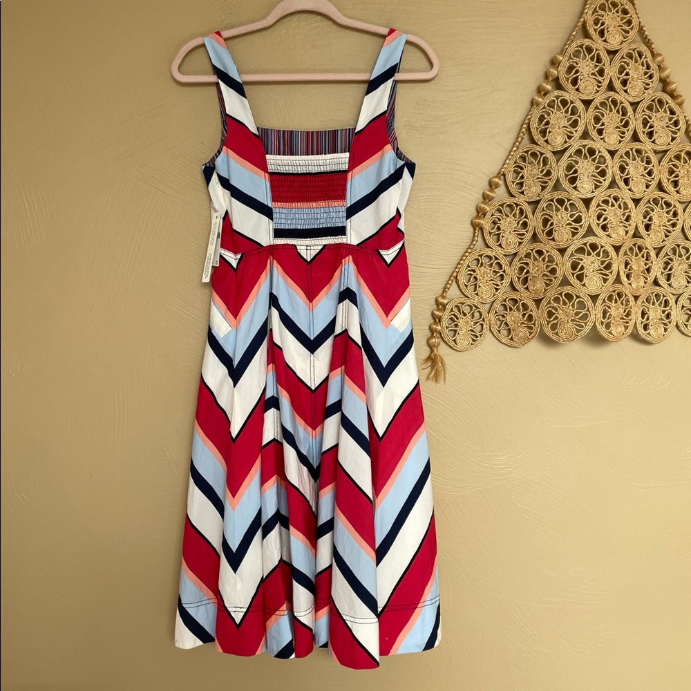 Anthropologie Maeve Chevron Striped Sleeveless Dress, Sundress, NWT, Sz 4 - Picture 12 of 15